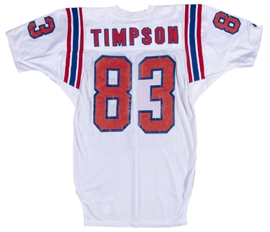 1992 Michael Timpson Team-Issued New England Patriots Road Jersey (New England Patriots COA)